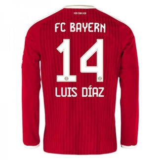 Moški nogometni dresi FC Bayern München Domači 2026-27 Luis Díaz #14 Dolgi Rokav