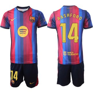 Moški Nogometni dresi kompleti FC Barcelona 2026-27 Marcus Rashford #14 Domači