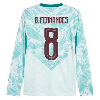 Moški Nogometni dresi Portugalska SP 2026 Bruno Fernandes #8 Gostujoči Dolgi Rokav