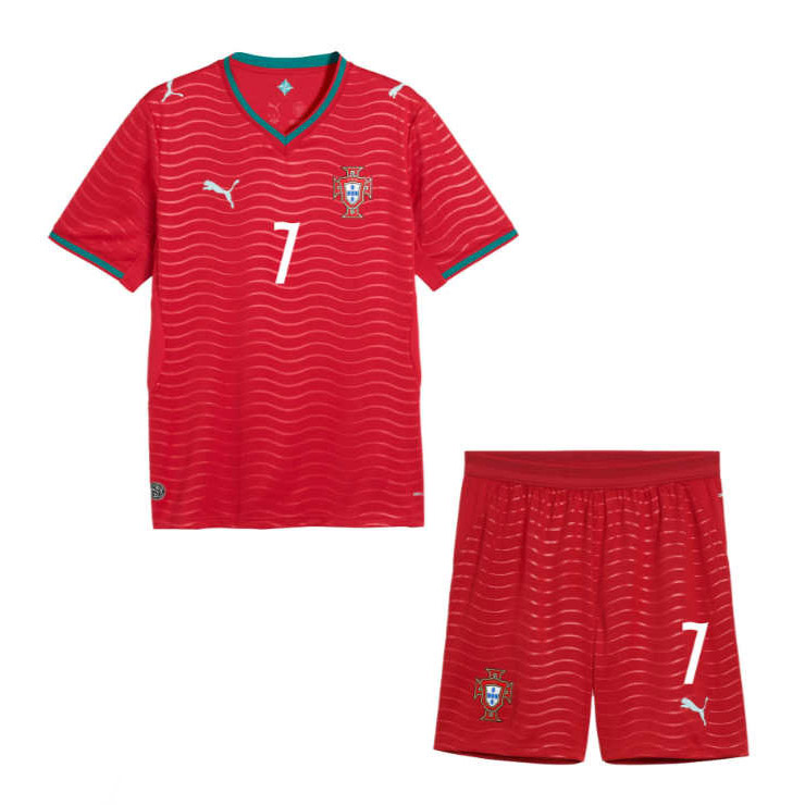 Nogometni dresi za otroke Portugalska SP 2026 Cristiano Ronaldo #7 Domači-1