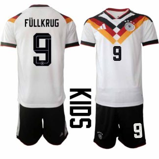 Otroški dresi komplet reprezentance Nemčija DFB SP 2026 Niclas Füllkrug #9 Domači