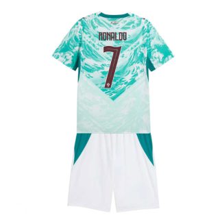 Otroški nogometni dresi kompleti Portugalska SP 2026 Cristiano Ronaldo #7 Gostujoči