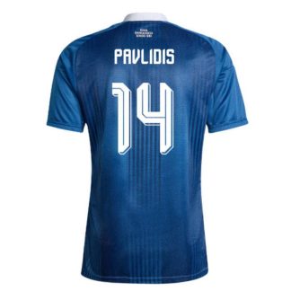 Poceni nogometni dres Grčija SP 2026 Vangelis Pavlidis #14 Gostujoči