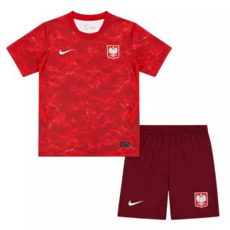 Poceni Otroški nogometni dresi Poljska Gostujoči 2026/27 + Kratke hlače