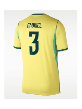 Moški Nogometni dresi Brazilija SP 2026 Gabriel Magalhaes #3 Domači rumena