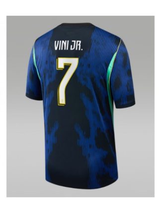 Moški Nogometni dresi Brazilija SP 2026 Vinicius Junior #7 Gostujoči modra