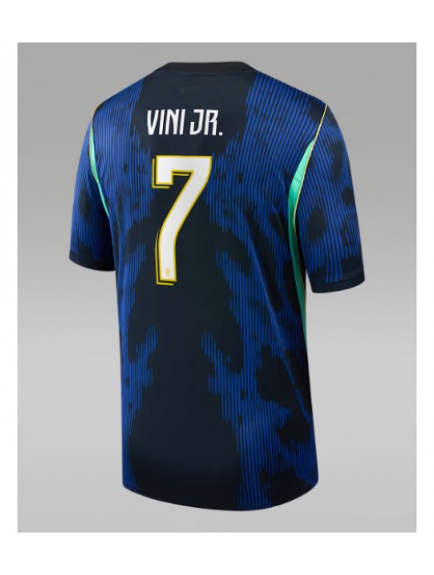Moški Nogometni dresi Brazilija SP 2026 Vinicius Junior #7 Gostujoči modra
