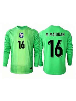 Moški Nogometni dresi Francija SP 2026 Mike Maignan #16 Vratar Gostujoči zelena