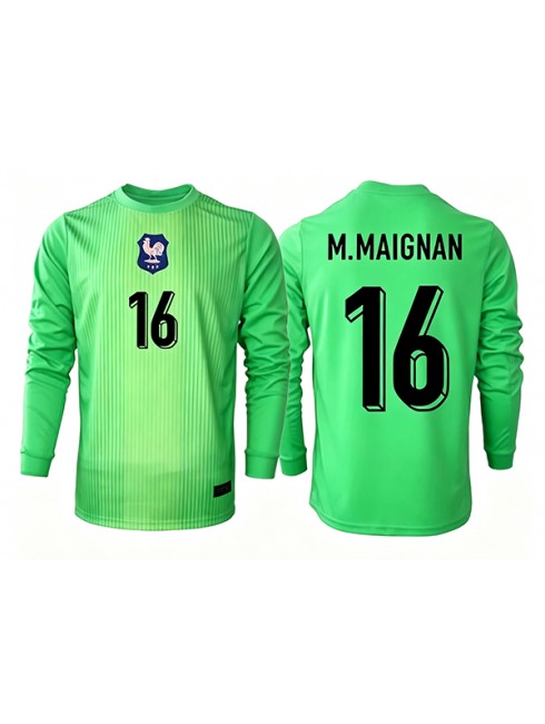 Moški Nogometni dresi Francija SP 2026 Mike Maignan #16 Vratar Gostujoči zelena