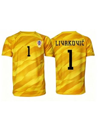 Moški Vratar dresi Hrvaška SP 2026 Dominik Livakovic #1 Domači rumena