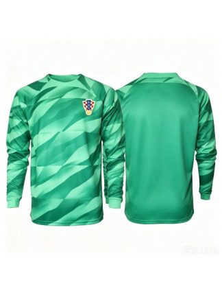 Moški Vratarski dres Hrvaška SP 2026 Gostujoči zelena Dolgi rokav
