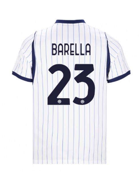 Poceni Nogometni dresi Inter Milan 2026-27 Nicolo Barella #23 Gostujoči bela