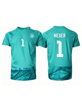 Moški Nogometni dresi Nemčija SP 2026 Manuel Neuer #1 Vratar Domači Kratek rokav