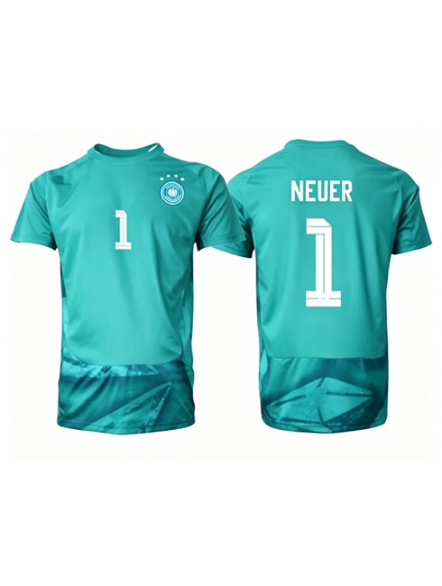 Moški Nogometni dresi Nemčija SP 2026 Manuel Neuer #1 Vratar Domači Kratek rokav