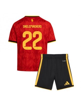 Otroški Nogometni dresi kompleti Belgija SP 2026 Alexis Saelemaekers #22 Domači