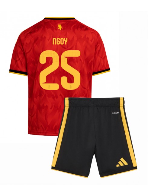 Nogometni dresi kompleti za otroke Belgija SP 2026 Nathan Ngoy #25 Domači