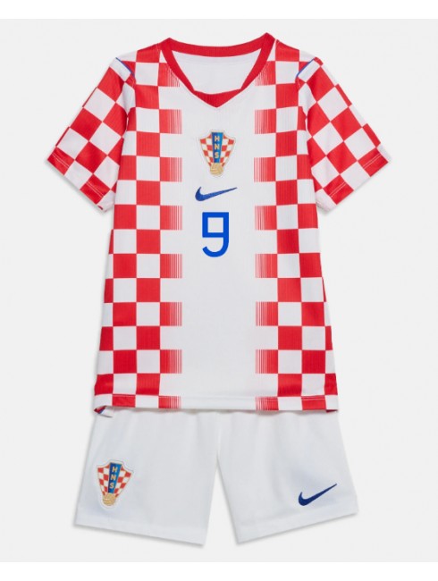 Otroški Nogometni dresi kompleti Hrvaška SP 2026 Andrej Kramaric #9 Domači