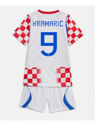 Otroški Nogometni dresi kompleti Hrvaška SP 2026 Andrej Kramaric #9 Domači