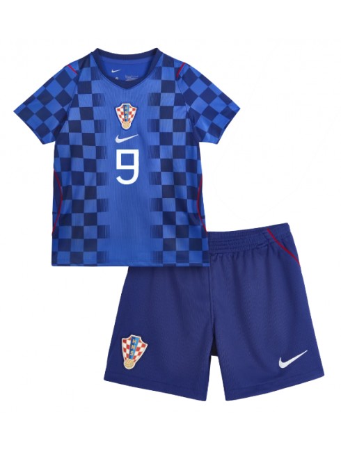 Otroški Nogometni dresi kompleti Hrvaška SP 2026 Andrej Kramaric #9 Gostujoči