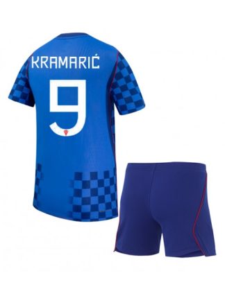 Otroški Nogometni dresi kompleti Hrvaška SP 2026 Andrej Kramaric #9 Gostujoči
