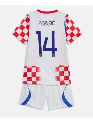 Otroški Nogometni dresi kompleti Hrvaška SP 2026 Ivan Perisic #14 Domači