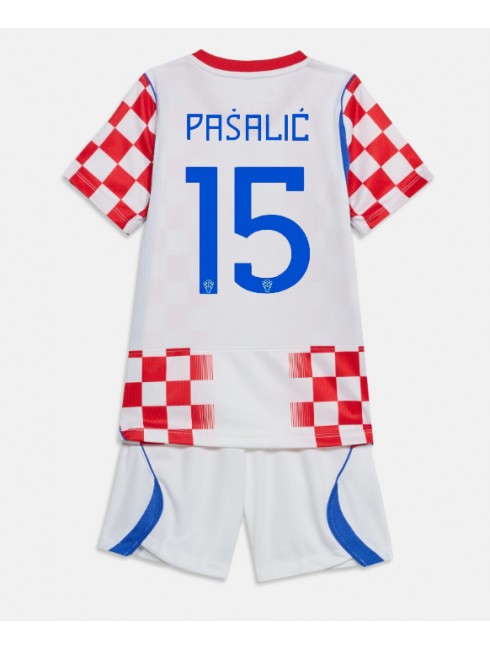 Otroški Nogometni dresi kompleti Hrvaška SP 2026 Mario Pasalic #15 Domači