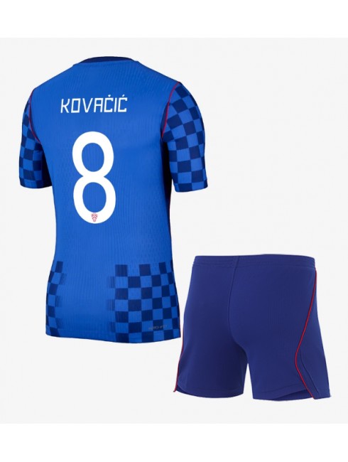 Poceni Otroški Nogometni dresi kompleti Hrvaška SP 2026 Mateo Kovacic #8 Gostujoči