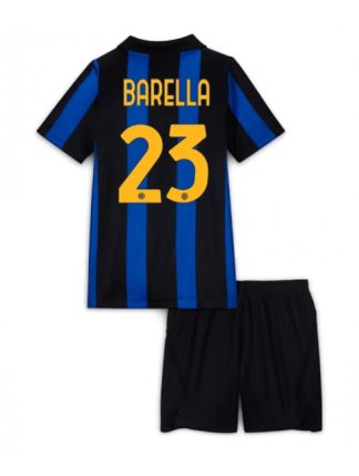 Otroški Nogometni dresi kompleti Inter Milan 2026-27 Nicolo Barella #23 Domači