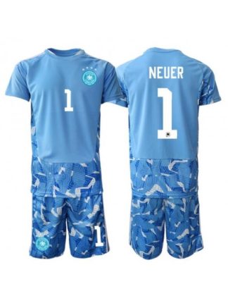 Otroški Nogometni dresi kompleti Nemčija SP 2026 Manuel Neuer #1 Vratar Gostujoči