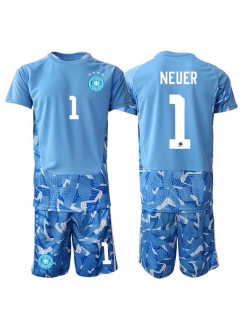 Otroški Nogometni dresi kompleti Nemčija SP 2026 Manuel Neuer #1 Vratar Gostujoči