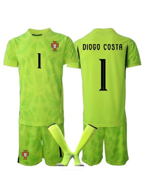Otroški Nogometni dresi kompleti Portugalska SP 2026 Diogo Costa #1 Vratar Domači