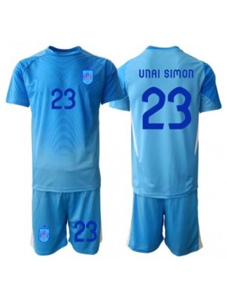 Unai Simon #23 Otroški Vratarski dres kompleti Španija Domači SP 2026 modra