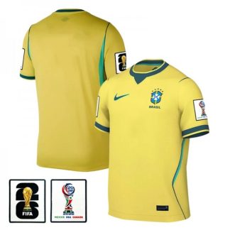 Moški Nogometni dresi Brazilija SP 2026 Domači z značko