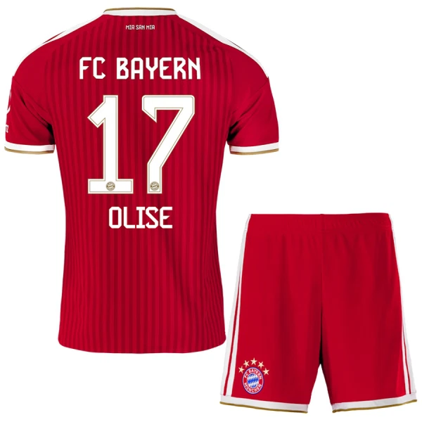 Otroški nogometni dresi kompleti FC Bayern München Michael Olise #17 Domači 2026-27