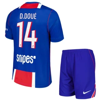 Otroški Nogometni dresi kompleti Paris Saint-Germain PSG Desire Doue #14 Domači 2026/27