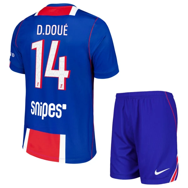 Otroški Nogometni dresi kompleti Paris Saint-Germain PSG Desire Doue #14 Domači 2026/27