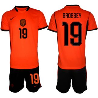 Poceni Nogometni dresi Nizozemska reprezentance SP 2026 Brian Brobbey #19 Domači