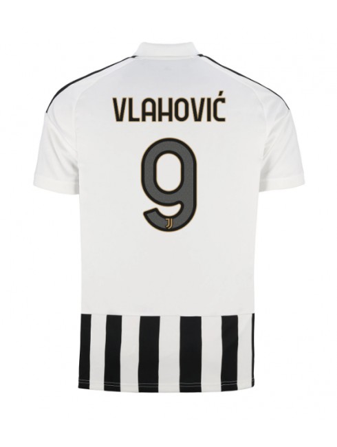 Nogometni dresi Juventus Dusan Vlahovic #9 Domači 2026-27 bela črna