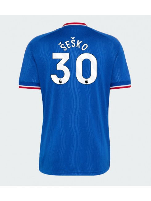 Benjamin Sesko #30 Nogometni dresi Manchester United Gostujoči 2026-27 modra
