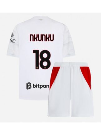 Otroški Nogometni dresi kompleti AC Milan Christopher Nkunku #18 Gostujoči 2026-27