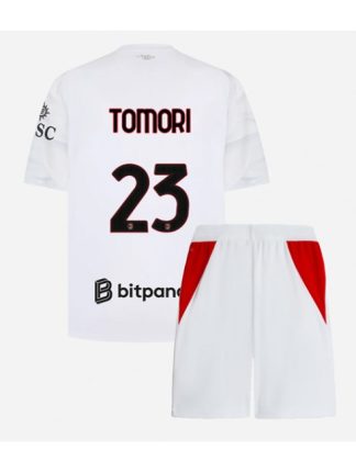 Otroški Nogometni dresi kompleti AC Milan 2026-27 Fikayo Tomori #23 Gostujoči