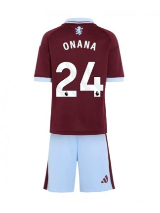 Amadou Onana #24 Otroški Nogometni dresi kompleti Aston Villa Domači 2026-27