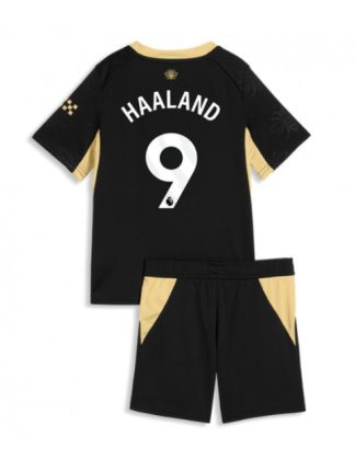 Otroški Nogometni dresi kompleti Manchester City Erling Haaland #9 Gostujoči 2026-27