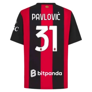 Moški nogometni dresi AC Milan Strahinja Pavlovic #31 Domači 2026-27