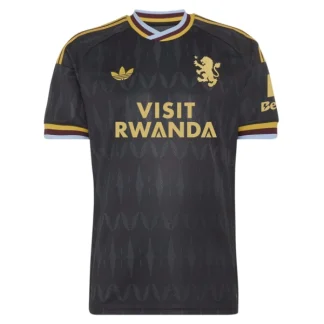 Moški Nogometni dresi Aston Villa Gostujoči 2026/27 črna in rumena