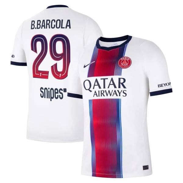 Moški Nogometni dresi Paris Saint-Germain PSG 2026/27 Bradley Barcola #29 Gostujoči