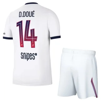 Nogometni dresi kompleti za otroke Paris Saint-Germain PSG Desire Doue #14 Gostujoči 2026/27