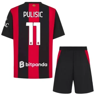 Otroški nogometni dresi kompleti AC Milan Christian Pulisic #11 Domači 2026/27