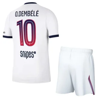 Otroški nogometni dresi kompleti Paris Saint-Germain PSG Ousmane Dembélé #10 Gostujoči 2026/27