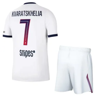 Otroški nogometni dresi kompleti tisk Kvaratskhelia 7 Paris Saint-Germain PSG Gostujoči 2026/27